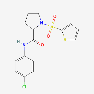 N-(4-chlorophenyl)-1-(thiophen-2-ylsulfonyl)pyrrolidine-2-carboxamide