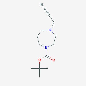 molecular formula C13H22N2O2 B2820222 Tert-butyl 4-(prop-2-yn-1-yl)-1,4-diazepane-1-carboxylate CAS No. 2031258-67-8