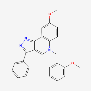 molecular formula C25H21N3O2 B2820228 8-methoxy-5-(2-methoxybenzyl)-3-phenyl-5H-pyrazolo[4,3-c]quinoline CAS No. 866728-62-3