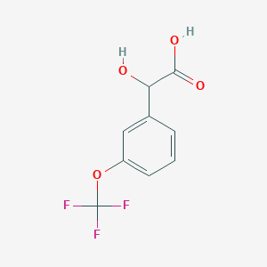 molecular formula C9H7F3O4 B2820229 2-羟基-2-[3-(三氟甲氧基)苯基]乙酸 CAS No. 1214378-55-8