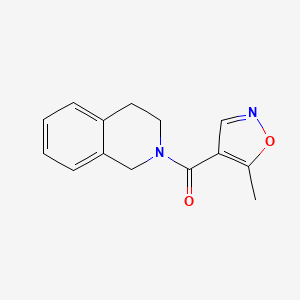 molecular formula C14H14N2O2 B2820233 3,4-Dihydro-1H-isoquinolin-2-yl-(5-methyl-1,2-oxazol-4-yl)methanone CAS No. 1790696-86-4