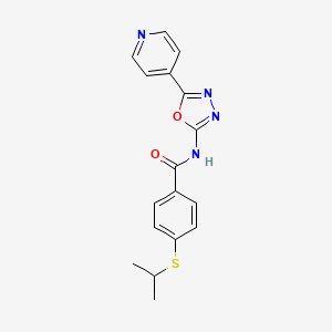 4-(isopropylthio)-N-(5-(pyridin-4-yl)-1,3,4-oxadiazol-2-yl)benzamide