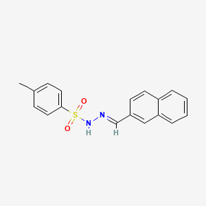 molecular formula C18H16N2O2S B2820238 4-methyl-N-(naphthalene-2-ylmethylene)benzenesulfonohydrazide CAS No. 19350-74-4
