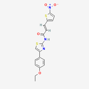 (E)-N-(4-(4-ethoxyphenyl)thiazol-2-yl)-3-(5-nitrothiophen-2-yl)acrylamide