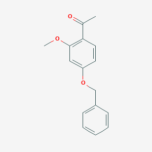 molecular formula C16H16O3 B282025 1-(2-Methoxy-4-phenylmethoxyphenyl)ethanone CAS No. 56879-12-0