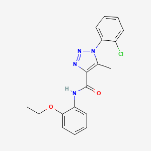 molecular formula C18H17ClN4O2 B2820251 1-(2-氯苯基)-N-(2-乙氧苯基)-5-甲基-1H-1,2,3-噻唑-4-甲酰胺 CAS No. 878734-36-2