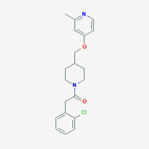 molecular formula C20H23ClN2O2 B2820253 2-(2-Chlorophenyl)-1-[4-[(2-methylpyridin-4-yl)oxymethyl]piperidin-1-yl]ethanone CAS No. 2380043-96-7