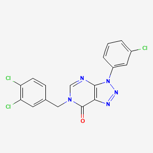 3-(3-chlorophenyl)-6-(3,4-dichlorobenzyl)-3H-[1,2,3]triazolo[4,5-d]pyrimidin-7(6H)-one
