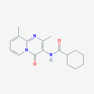 molecular formula C17H21N3O2 B2820258 N-(2,9-二甲基-4-氧代-4H-吡啶[1,2-a]嘧啶-3-基)环己烷甲酰胺 CAS No. 941965-50-0
