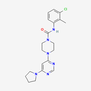 N-(3-chloro-2-methylphenyl)-4-(6-(pyrrolidin-1-yl)pyrimidin-4-yl)piperazine-1-carboxamide