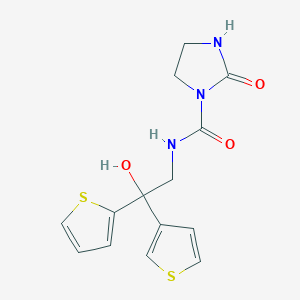 N-(2-hydroxy-2-(thiophen-2-yl)-2-(thiophen-3-yl)ethyl)-2-oxoimidazolidine-1-carboxamide