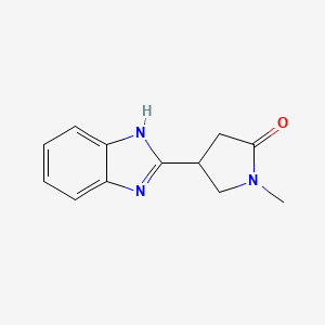 molecular formula C12H13N3O B2820275 4-(1H-benzimidazol-2-yl)-1-methylpyrrolidin-2-one CAS No. 879064-66-1