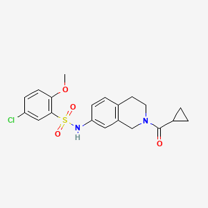 5-chloro-N-(2-(cyclopropanecarbonyl)-1,2,3,4-tetrahydroisoquinolin-7-yl)-2-methoxybenzenesulfonamide