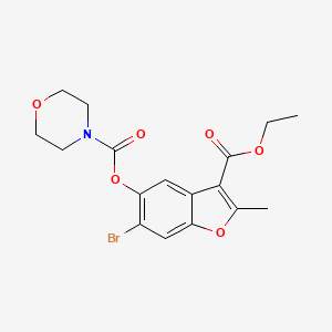 6-Bromo-3-(ethoxycarbonyl)-2-methyl-1-benzofuran-5-yl morpholine-4-carboxylate