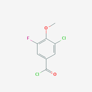 molecular formula C8H5Cl2FO2 B2820296 3-Chloro-5-fluoro-4-methoxybenzoyl chloride CAS No. 886497-26-3