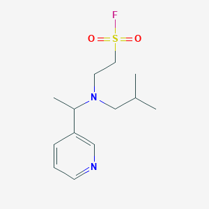 2-[2-Methylpropyl(1-pyridin-3-ylethyl)amino]ethanesulfonyl fluoride