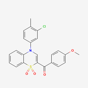 [4-(3-chloro-4-methylphenyl)-1,1-dioxido-4H-1,4-benzothiazin-2-yl](4-methoxyphenyl)methanone