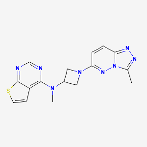 N-methyl-1-{3-methyl-[1,2,4]triazolo[4,3-b]pyridazin-6-yl}-N-{thieno[2,3-d]pyrimidin-4-yl}azetidin-3-amine