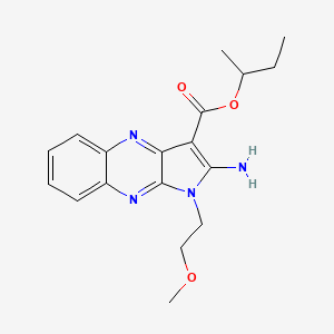 molecular formula C18H22N4O3 B2820306 Butan-2-yl 2-amino-1-(2-methoxyethyl)pyrrolo[3,2-b]quinoxaline-3-carboxylate CAS No. 845801-54-9