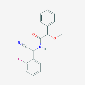 N-[cyano(2-fluorophenyl)methyl]-2-methoxy-2-phenylacetamide