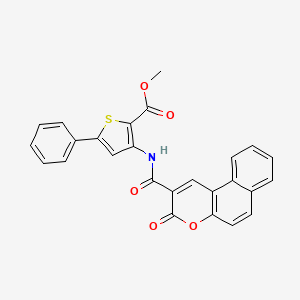 methyl 3-(3-oxo-3H-benzo[f]chromene-2-carboxamido)-5-phenylthiophene-2-carboxylate
