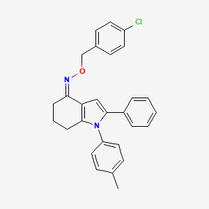 1-(4-methylphenyl)-2-phenyl-1,5,6,7-tetrahydro-4H-indol-4-one O-(4-chlorobenzyl)oxime