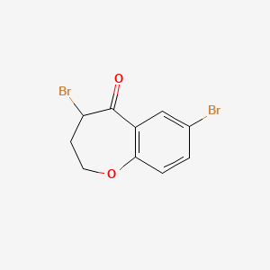 molecular formula C10H8Br2O2 B2820326 4,7-二溴-3,4-二氢苯并[b]噁喹啉-5(2H)-酮 CAS No. 1189817-30-8