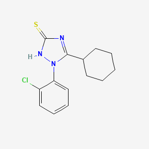molecular formula C14H16ClN3S B2820327 1-(2-chlorophenyl)-5-cyclohexyl-1H-1,2,4-triazole-3-thiol CAS No. 721416-88-2