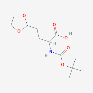2-((tert-Butoxycarbonyl)amino)-4-(1,3-dioxolan-2-yl)butanoic acid