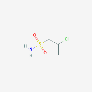 molecular formula C3H6ClNO2S B2820340 2-Chloroprop-2-ene-1-sulfonamide CAS No. 1432682-13-7