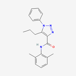 molecular formula C20H22N4O B2820358 N-(2,6-二甲基苯基)-1-苯基-5-丙基-1H-1,2,3-三唑-4-甲酰胺 CAS No. 950254-65-6