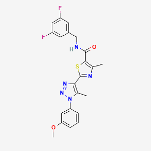 B2820362 N-(3,5-difluorobenzyl)-2-[1-(3-methoxyphenyl)-5-methyl-1H-1,2,3-triazol-4-yl]-4-methyl-1,3-thiazole-5-carboxamide CAS No. 1251632-99-1