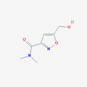 molecular formula C7H10N2O3 B2820372 5-(hydroxymethyl)-N,N-dimethyl-1,2-oxazole-3-carboxamide CAS No. 1638535-29-1