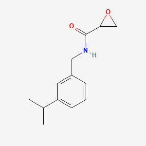 molecular formula C13H17NO2 B2820373 N-[(3-Propan-2-ylphenyl)methyl]oxirane-2-carboxamide CAS No. 2411267-85-9