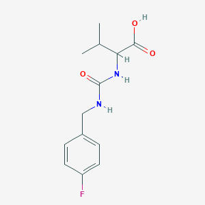 molecular formula C13H17FN2O3 B2820374 2-({[(4-Fluorophenyl)methyl]carbamoyl}amino)-3-methylbutanoic acid CAS No. 1396964-39-8