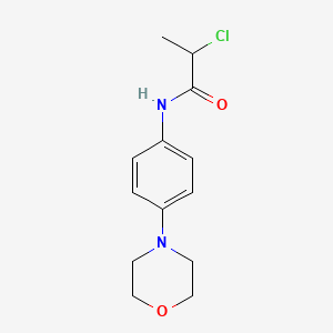 molecular formula C13H17ClN2O2 B2820379 2-chloro-N-(4-morpholinophenyl)propanamide CAS No. 250714-77-3