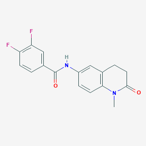 molecular formula C17H14F2N2O2 B2820380 3,4-difluoro-N-(1-methyl-2-oxo-1,2,3,4-tetrahydroquinolin-6-yl)benzamide CAS No. 921914-01-4