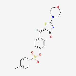 (E)-4-((2-morpholino-4-oxothiazol-5(4H)-ylidene)methyl)phenyl 4-methylbenzenesulfonate