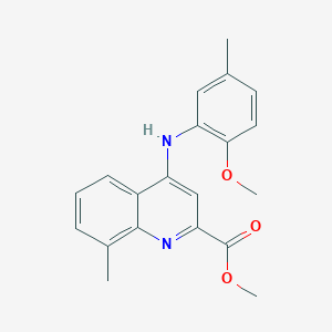 Methyl 4-((2-methoxy-5-methylphenyl)amino)-8-methylquinoline-2-carboxylate