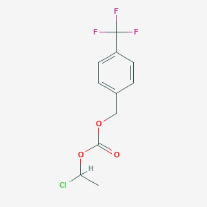 molecular formula C11H10ClF3O3 B2820395 1-Chloroethyl [4-(trifluoromethyl)phenyl]methyl carbonate CAS No. 1965305-08-1
