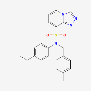 molecular formula C23H24N4O2S B2820403 N-(4-isopropylphenyl)-N-(4-methylbenzyl)[1,2,4]triazolo[4,3-a]pyridine-8-sulfonamide CAS No. 1251615-47-0
