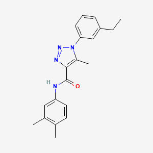 molecular formula C20H22N4O B2820407 N-(3,4-dimethylphenyl)-1-(3-ethylphenyl)-5-methyl-1H-1,2,3-triazole-4-carboxamide CAS No. 895643-36-4