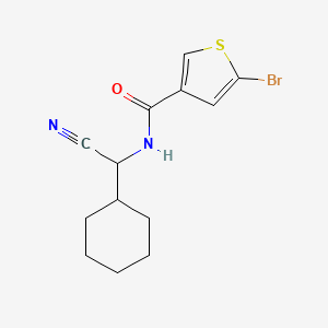 molecular formula C13H15BrN2OS B2820408 5-Bromo-N-[cyano(cyclohexyl)methyl]thiophene-3-carboxamide CAS No. 1915044-58-4