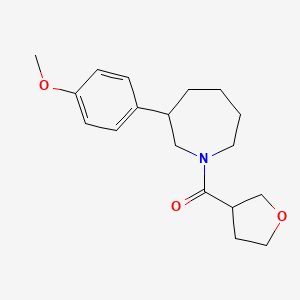 molecular formula C18H25NO3 B2820412 (3-(4-Methoxyphenyl)azepan-1-yl)(tetrahydrofuran-3-yl)methanone CAS No. 1797720-57-0