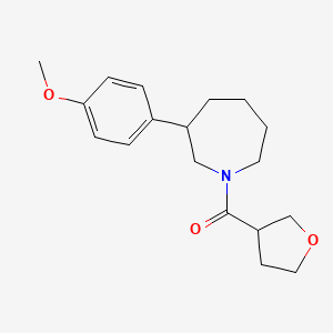 molecular formula C18H25NO3 B2820412 3-(4-methoxyphenyl)-1-(oxolane-3-carbonyl)azepane CAS No. 1797720-57-0