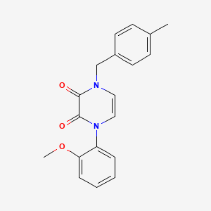 molecular formula C19H18N2O3 B2820416 1-(2-methoxyphenyl)-4-(4-methylbenzyl)pyrazine-2,3(1H,4H)-dione CAS No. 1207052-77-4