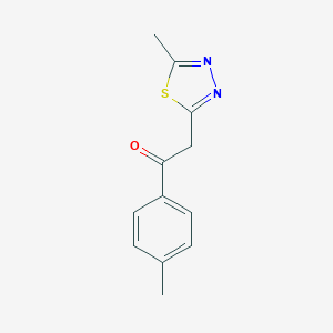 molecular formula C12H12N2OS B282042 1-(4-Methylphenyl)-2-(5-methyl-1,3,4-thiadiazol-2-yl)ethanone 