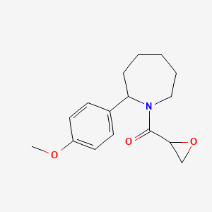 molecular formula C16H21NO3 B2820421 [2-(4-Methoxyphenyl)azepan-1-yl]-(oxiran-2-yl)methanone CAS No. 2411275-08-4