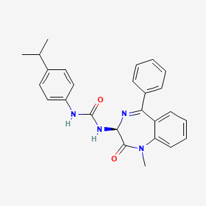 1-(1-methyl-2-oxo-5-phenyl-2,3-dihydro-1H-1,4-diazepin-3-yl)-3-(4-isopropylphenyl)urea
