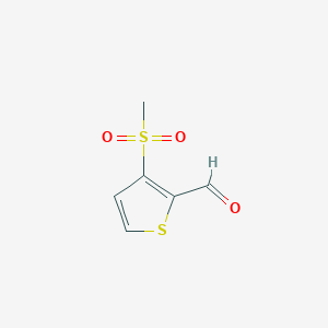 molecular formula C6H6O3S2 B2820436 3-甲磺基噻吩-2-甲醛 CAS No. 2092396-88-6